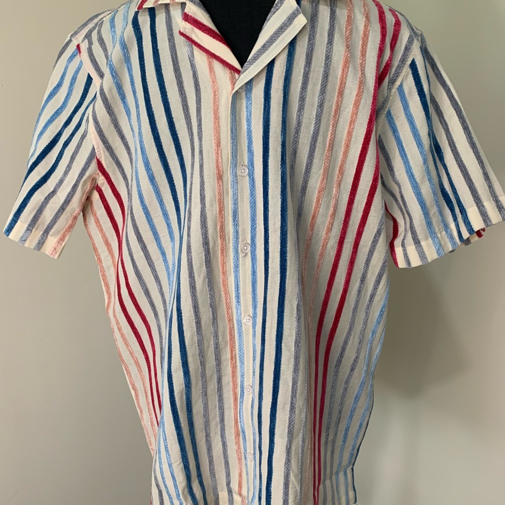 Mens short sleeve button down